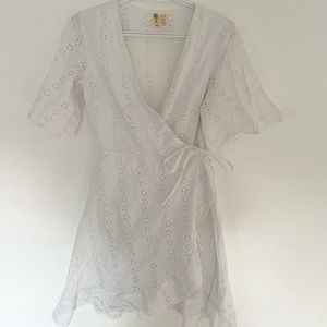 Japna White Cotton Dress - M